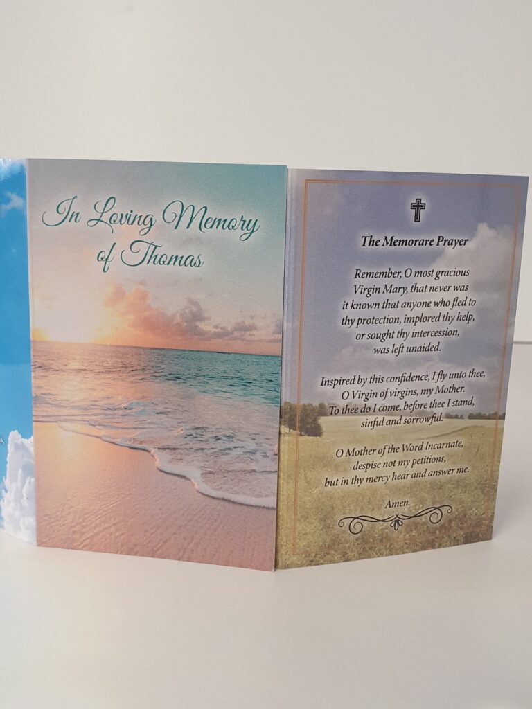 Memorial Cards Northern Ireland at Print Engine NI